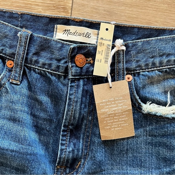 NWT Madewell 26 Blue Perfect Summer Jean: Destructed Edition H8960 $115 - Picture 3 of 8